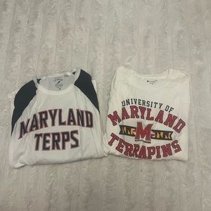 Long AND short sleeve university of maryland (UMD) tees